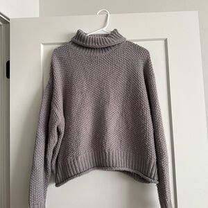 Cozy Gray Turtleneck Sweater